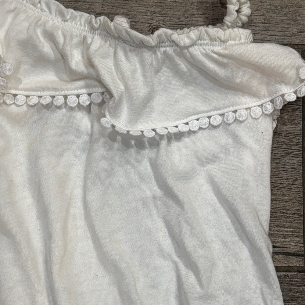 Kids White and Pink Ruffle Matching Set - Picture 4 of 7